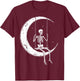 Skeleton Moon Swing T-Shirt - T-Shirt | Maroon