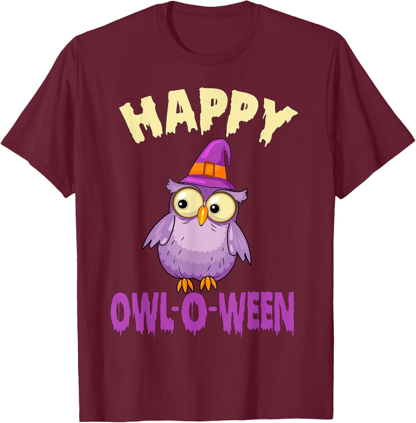 Owl Halloween Costume Toddler Girls Halloween Owl Kids Women T-Shirt - T-Shirt | Maroon