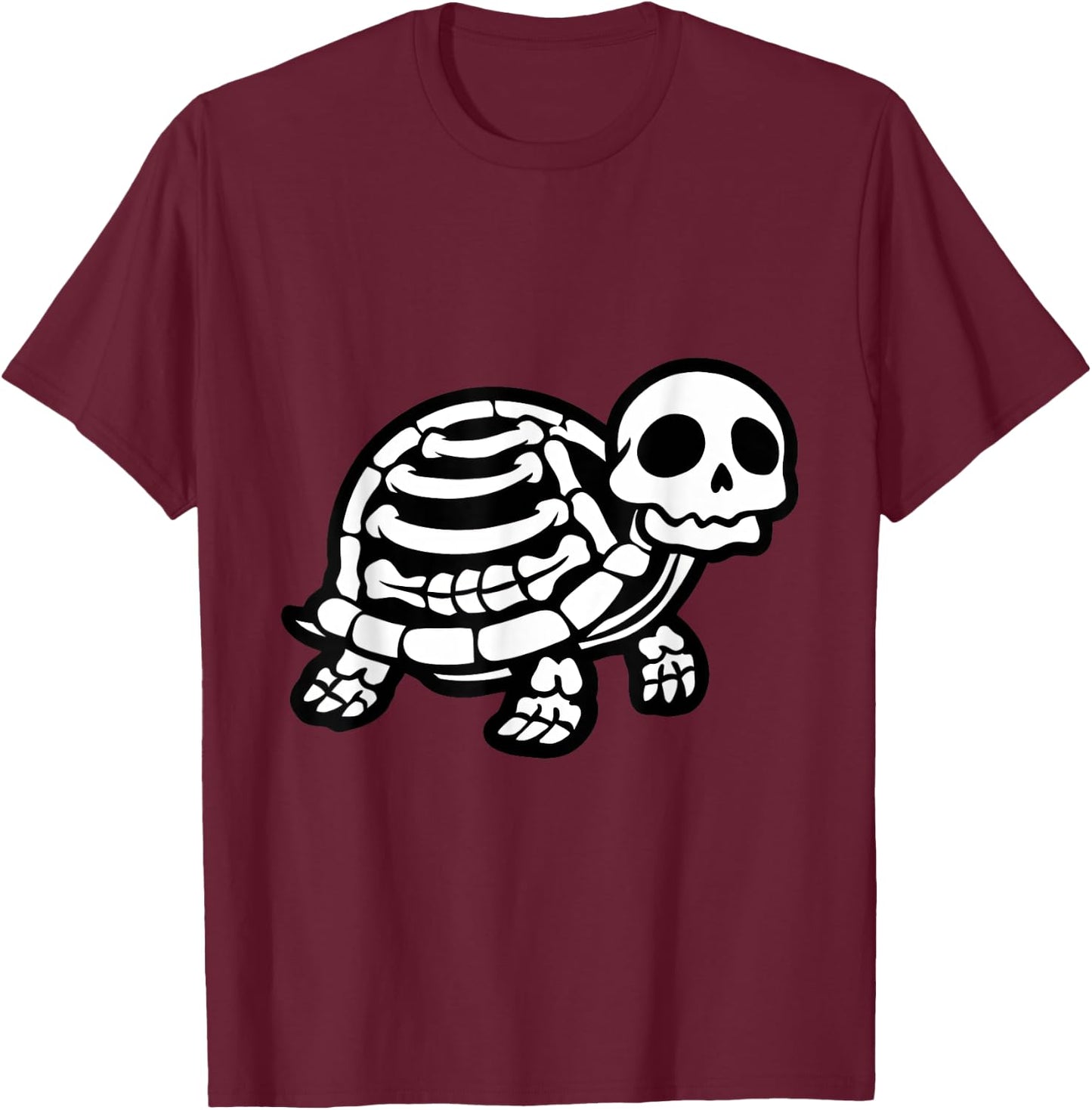 Cute Halloween Turtle Skeleton Tortoise Fossils Archeologist T-Shirt - T-Shirt | Maroon