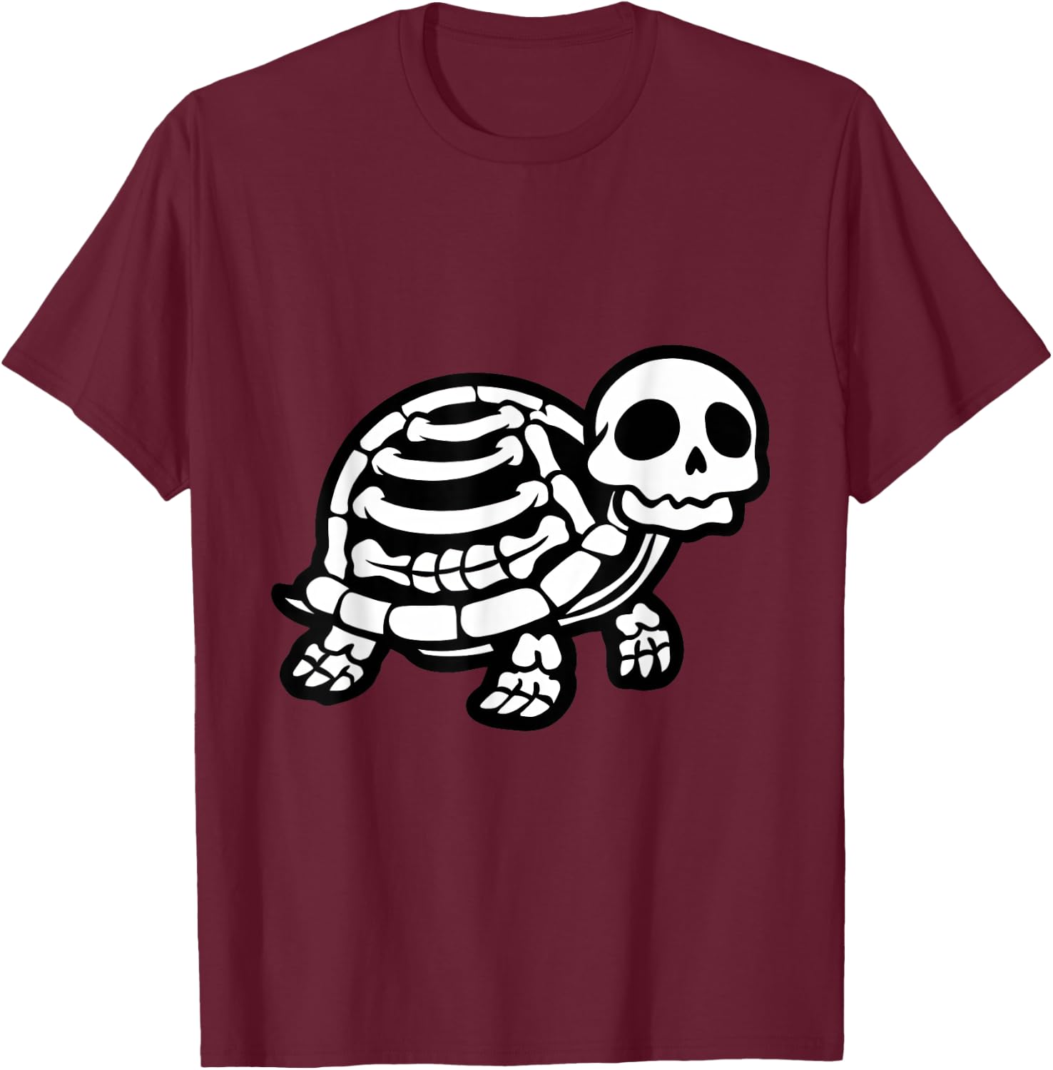 Cute Halloween Turtle Skeleton Tortoise Fossils Archeologist T-Shirt - T-Shirt | Maroon