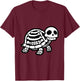 Cute Halloween Turtle Skeleton Tortoise Fossils Archeologist T-Shirt - T-Shirt | Maroon