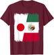 Japan Mexico Flag Japanese Mexican Roots T-Shirt - T-Shirt | Maroon