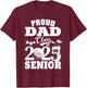 Proud Dad Class of 2025 Graduation Senior Golf Player Dad T-Shirt - T-Shirt | Maroon