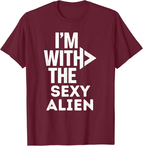 I'm With The Sexy Alien Funny Costume Couples Matching