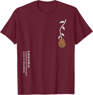 Brown Rose Never Lost In Translation Brown Color Graphic T-Shirt - T-Shirt | Maroon