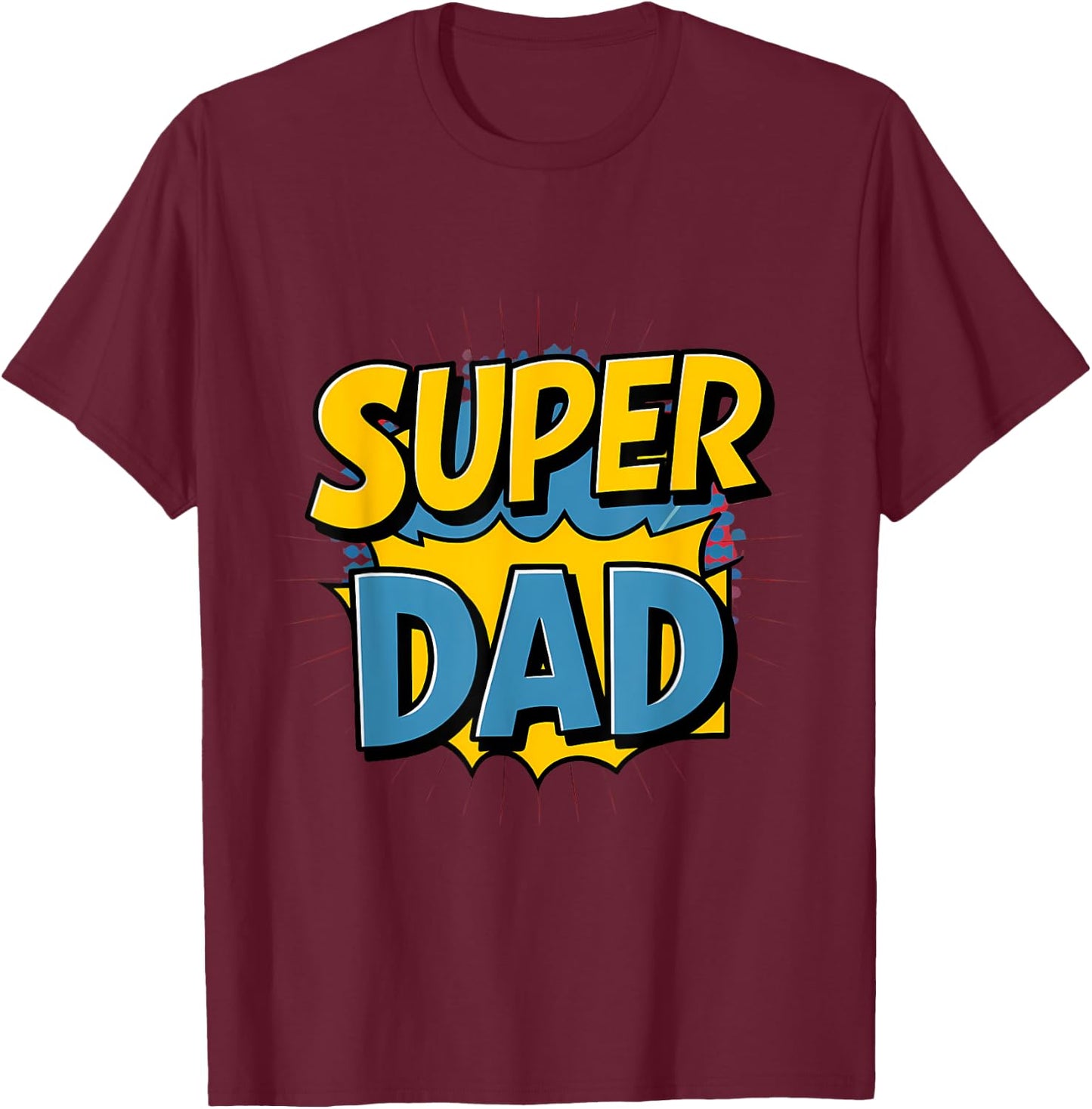 Superdad Funny Superhero Dad Design Costume for Father's Day T-Shirt - T-Shirt | Maroon