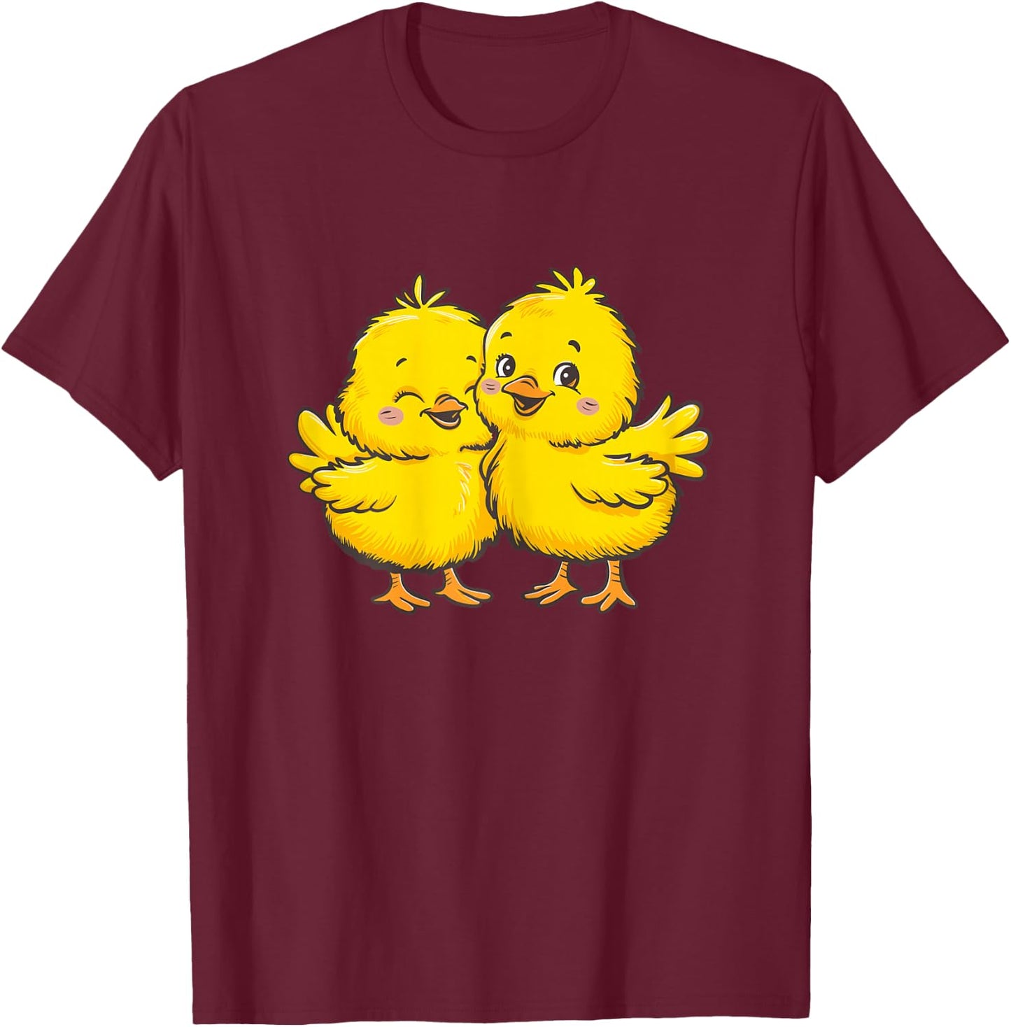 Baby Chicken Chick Farmer Farm Girl T-Shirt - T-Shirt | Maroon