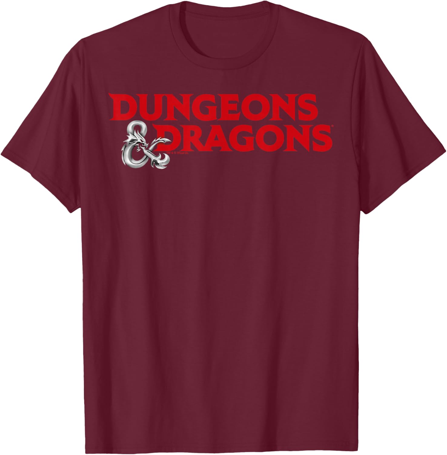 Dungeons & Dragons Red Logo T-Shirt - T-Shirt | Maroon