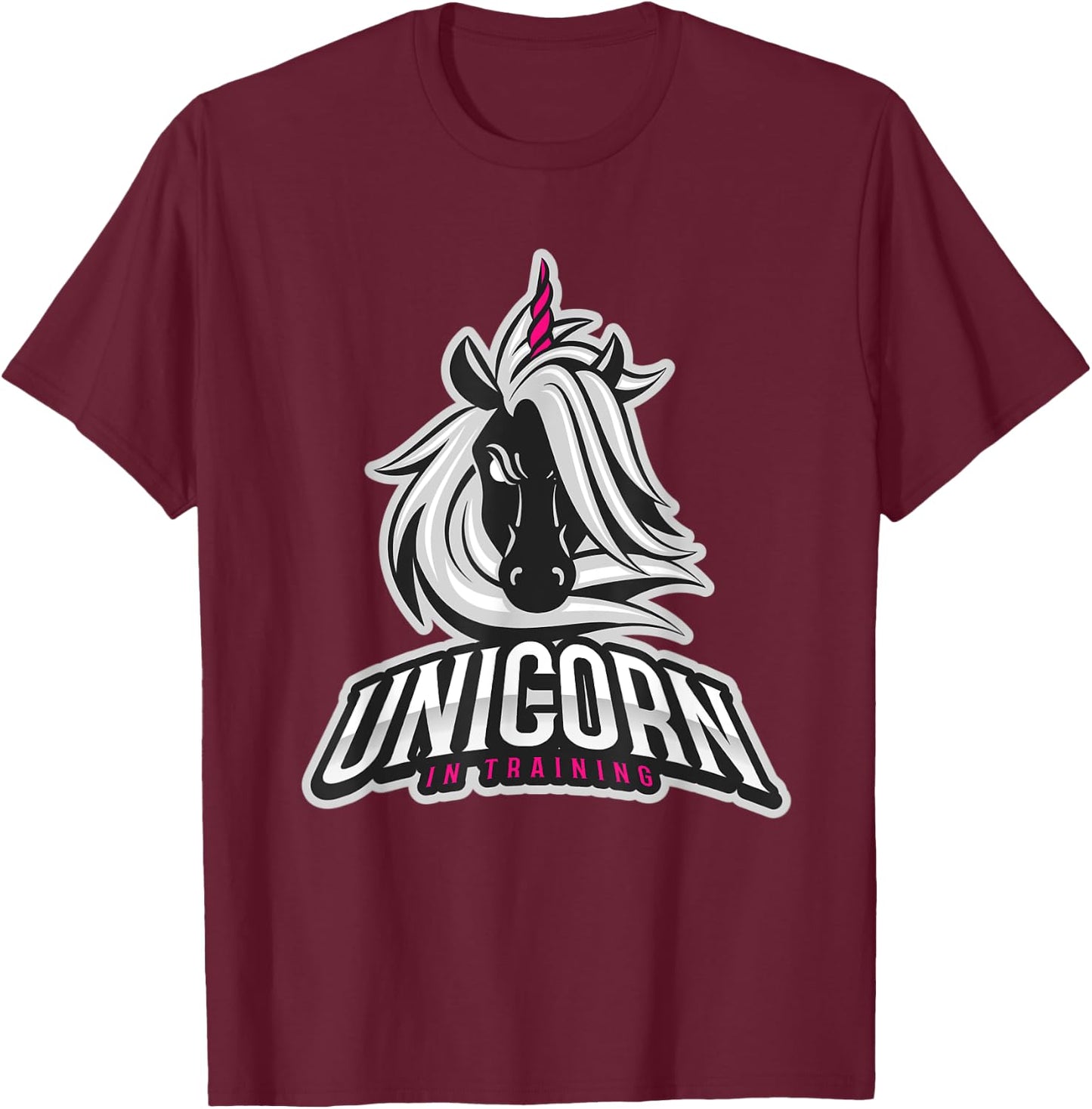 Unicorn In Training Gift Kids Men Women T-Shirt - T-Shirt | Maroon