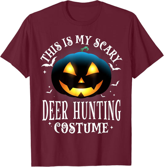 Deer Hunting Halloween Matching Pajama Costume T-Shirt - T-Shirt | Maroon