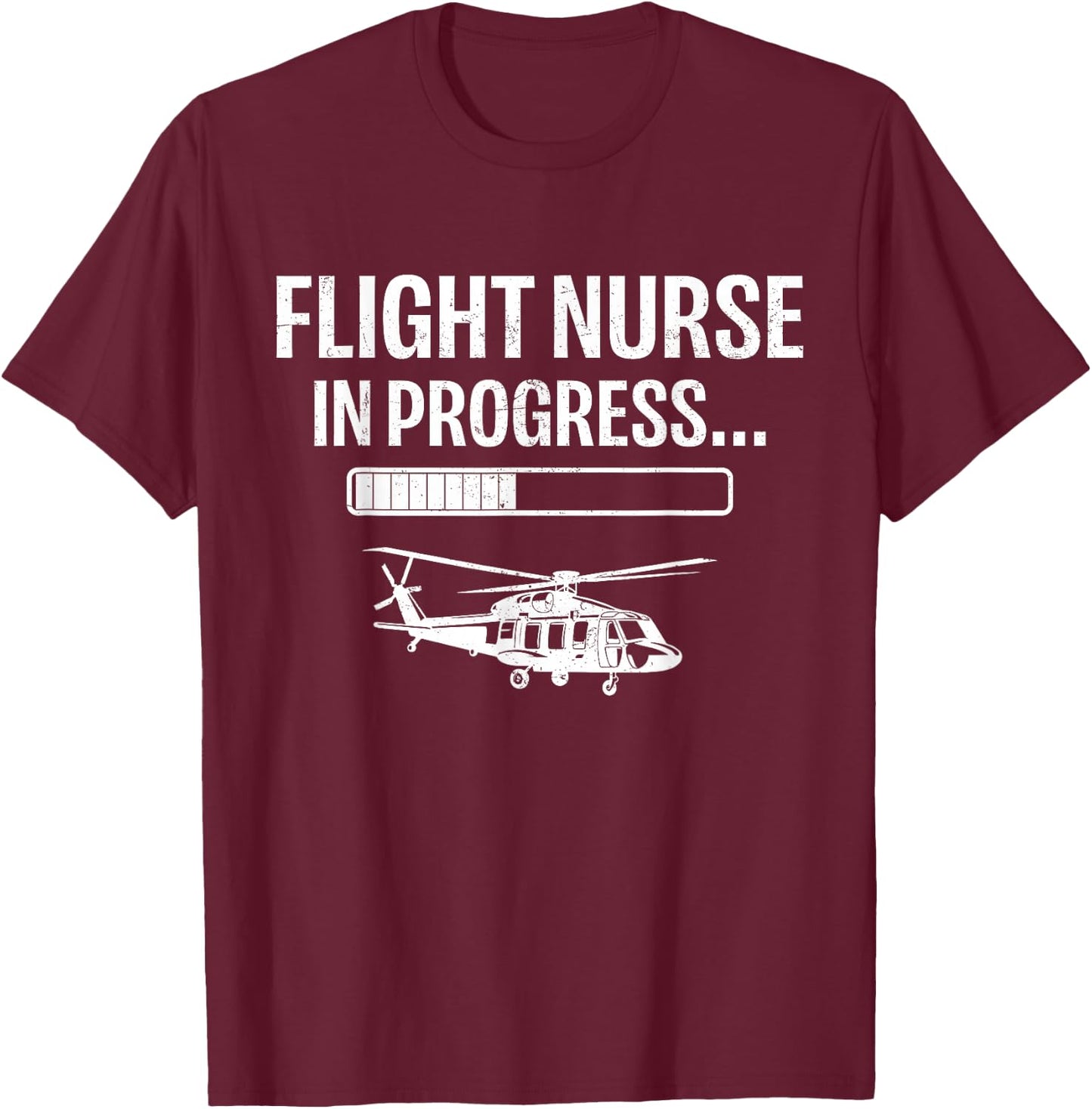 Flight Nursing School Student Future Flight Nurse - -Adults - Black - Small - Short Sleeve T-Shirt - T-Shirt | Maroon