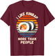 Vintage I Like Kimbap More Than People Retro Kimbap Lover T-Shirt - T-Shirt | Maroon