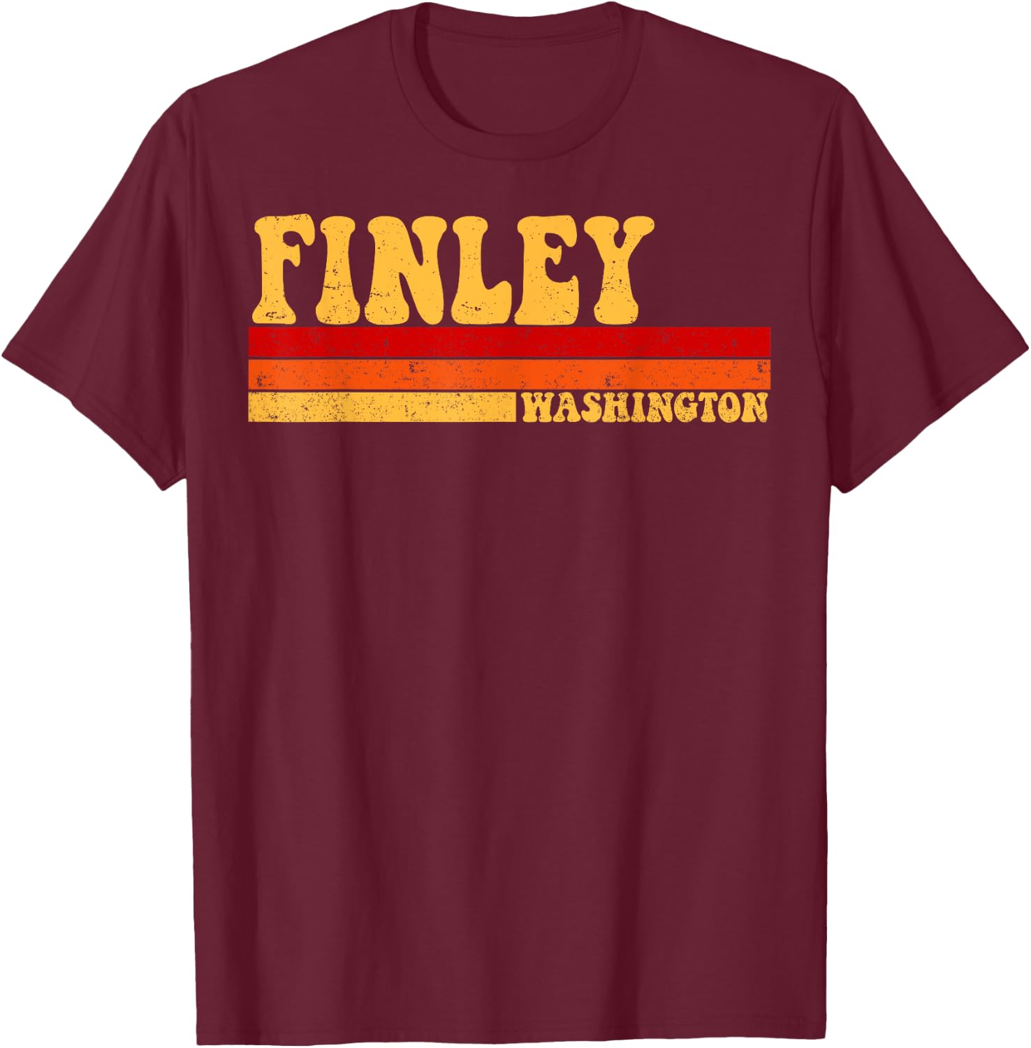 FINLEY Washington City Vintage Roots Retro Design 70s 80s T-Shirt - T-Shirt | Maroon