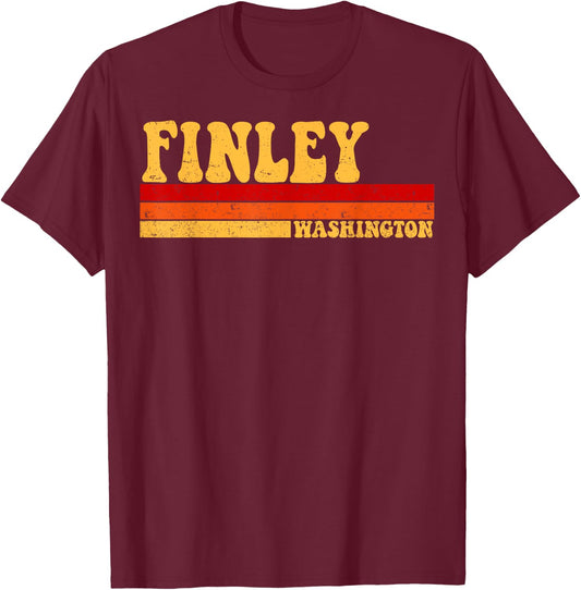 FINLEY Washington City Vintage Roots Retro Design 70s 80s T-Shirt - T-Shirt | Maroon