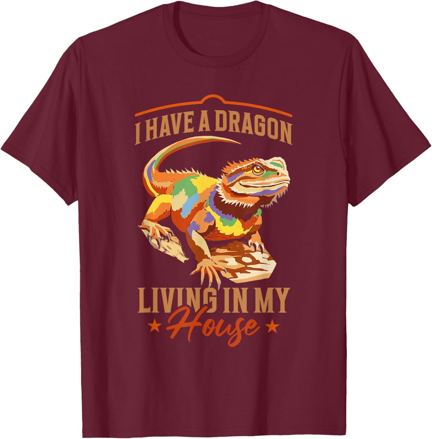 Funny Bearded Dragon T-Shirt - T-Shirt | Maroon