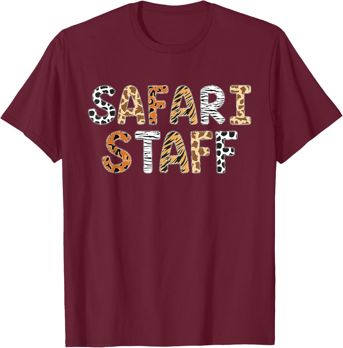 Safari Staff Art Women Zookeeper Costume Zoo Jungle T-Shirt - T-Shirt | Maroon