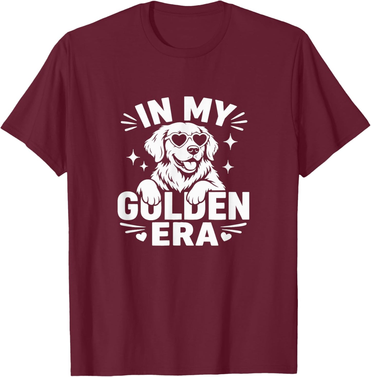 in My Golden Era - Golden Retriever T-Shirt - T-Shirt | Maroon