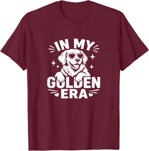 in My Golden Era - Golden Retriever T-Shirt - T-Shirt | Maroon