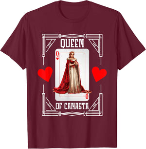 Canasta Score Sheets Card Game Card Holder Canasta Queen T-Shirt - T-Shirt | Maroon