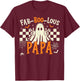 Fab Boo Lous Papa Retro Ghost Spooky Papa Halloween Costume T-Shirt - T-Shirt | Maroon