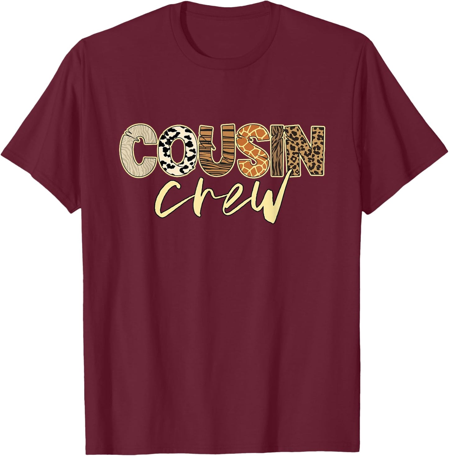 Cousin Crew Zoo Safari Squad Family Vacation Trip Matching T-Shirt - T-Shirt | Maroon