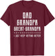 Dad Grandpa Great Grandpa Legend T-Shirt - T-Shirt | Maroon