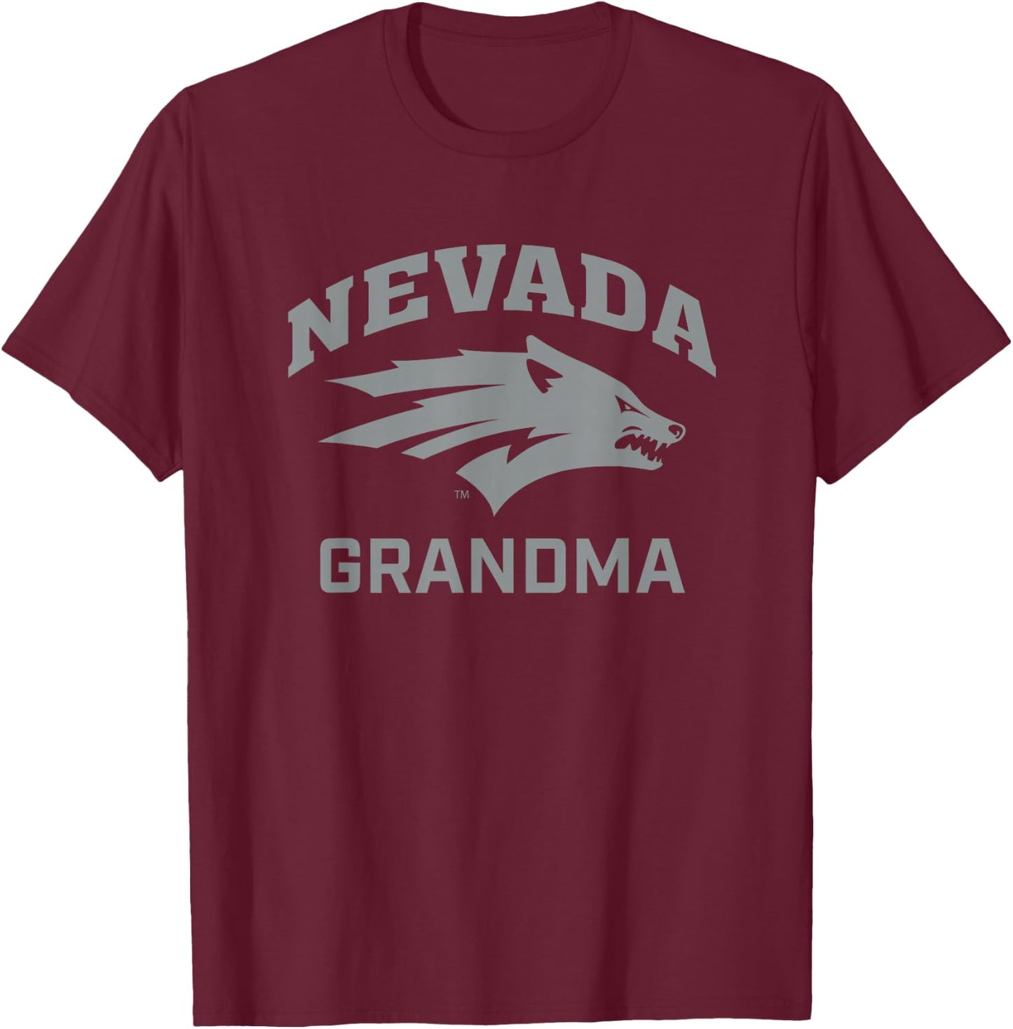 University of Nevada Reno Wolf Pack Arched Grandma T-Shirt - T-Shirt | Maroon