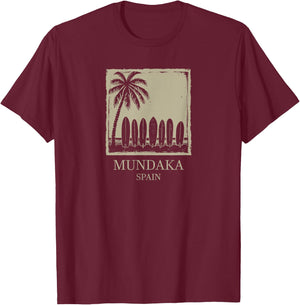 Surfing Surfboard MUNDAKA T-Shirt - T-Shirt | Maroon