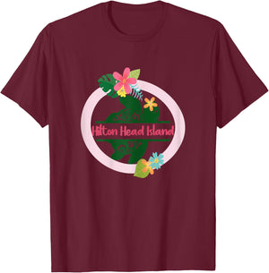 Hilton Head Island SC Girls Sea Turtle Shirts Beach Vacation T-Shirt - T-Shirt | Maroon