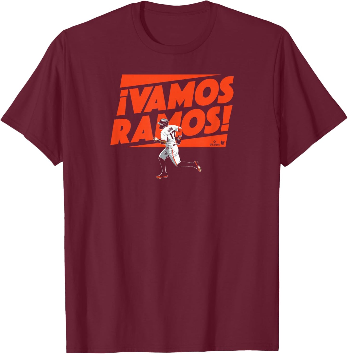 Heliot Ramos: Vamos Ramos - San Fransisco Baseball T-Shirt - T-Shirt | Maroon