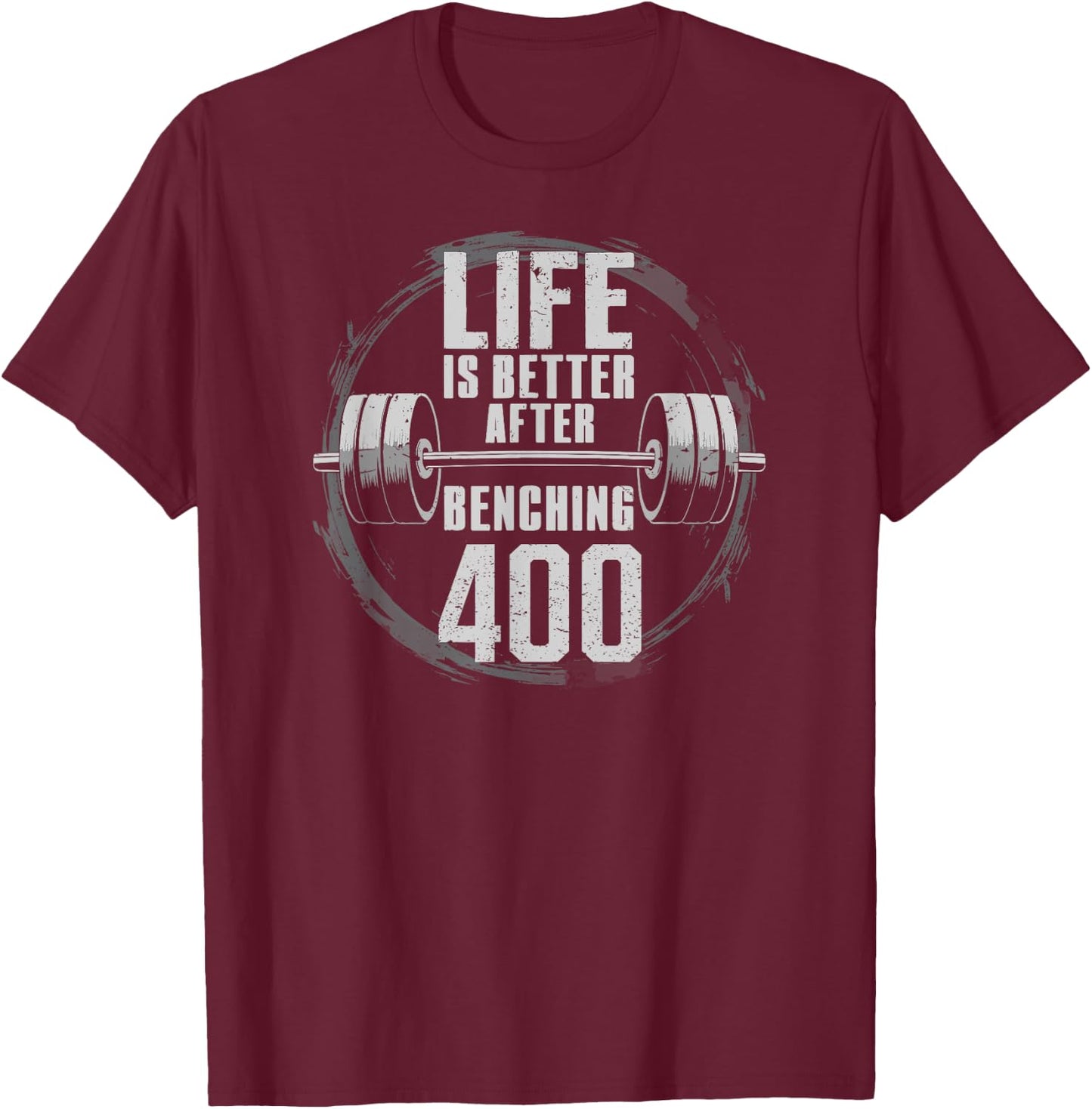 Funny 400 Pound Bench Press Gym - Better After Benching 400 T-Shirt - T-Shirt | Maroon