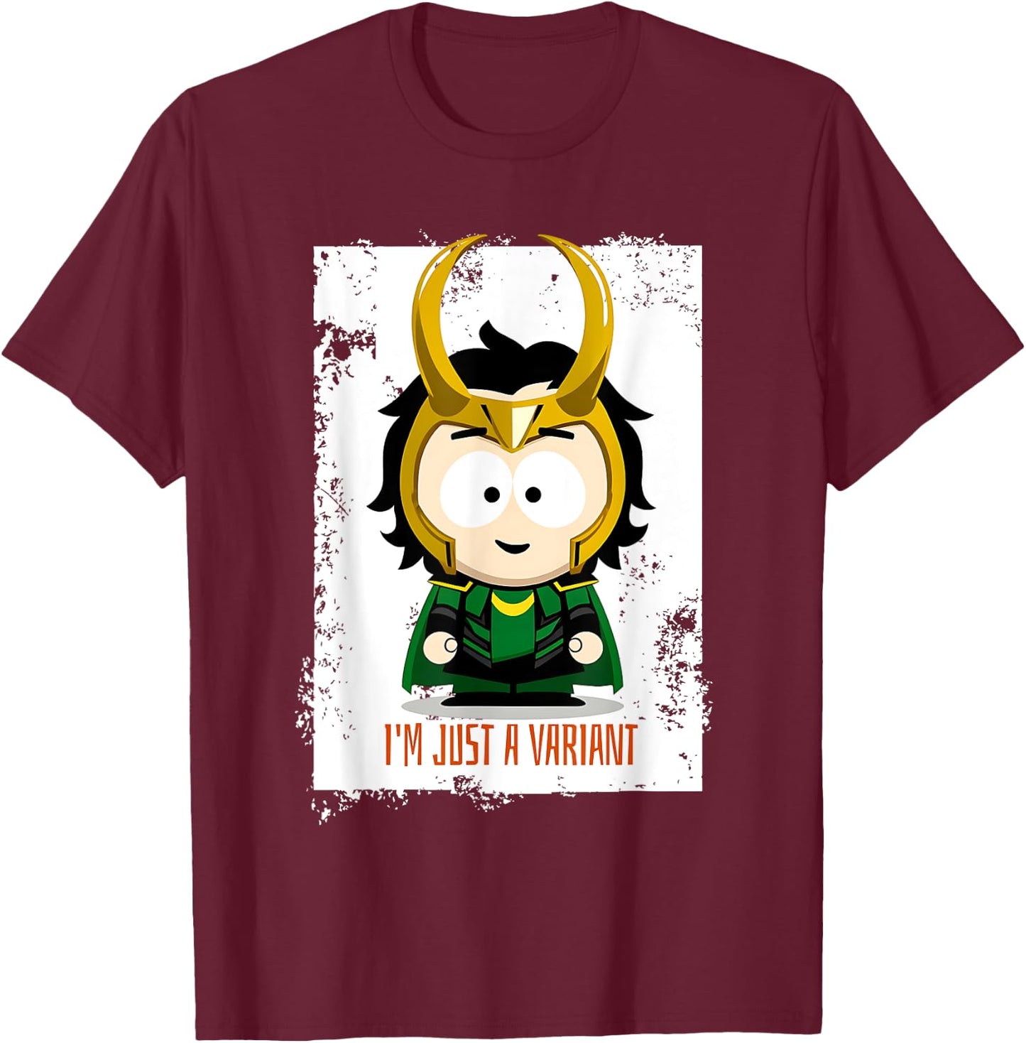Cute Loki Variant Meme - I'm Just a Variant Chibi Character T-Shirt - T-Shirt | Maroon
