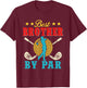Vintage Best Brother By Par Father's Day Golf Player Golfer T-Shirt - T-Shirt | Maroon