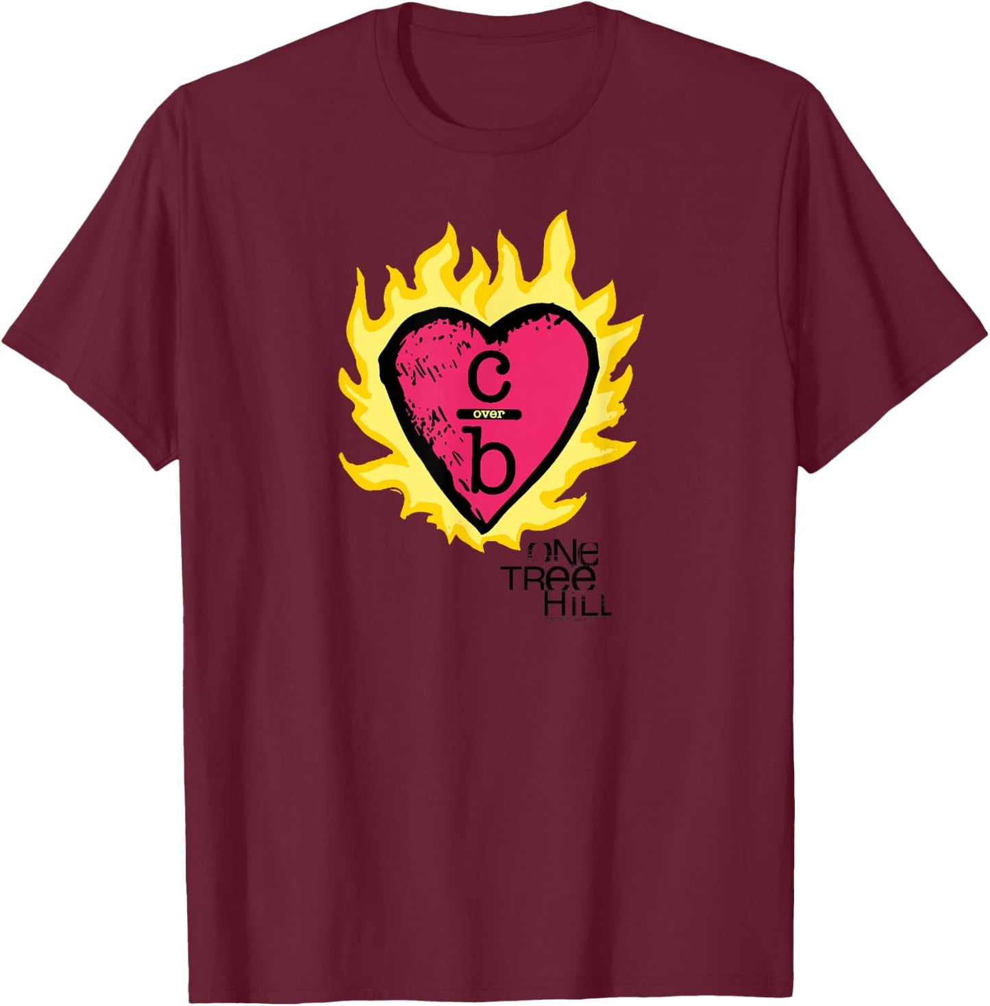 One Tree Hill Clothes Over Bros Heart T-Shirt - T-Shirt | Maroon