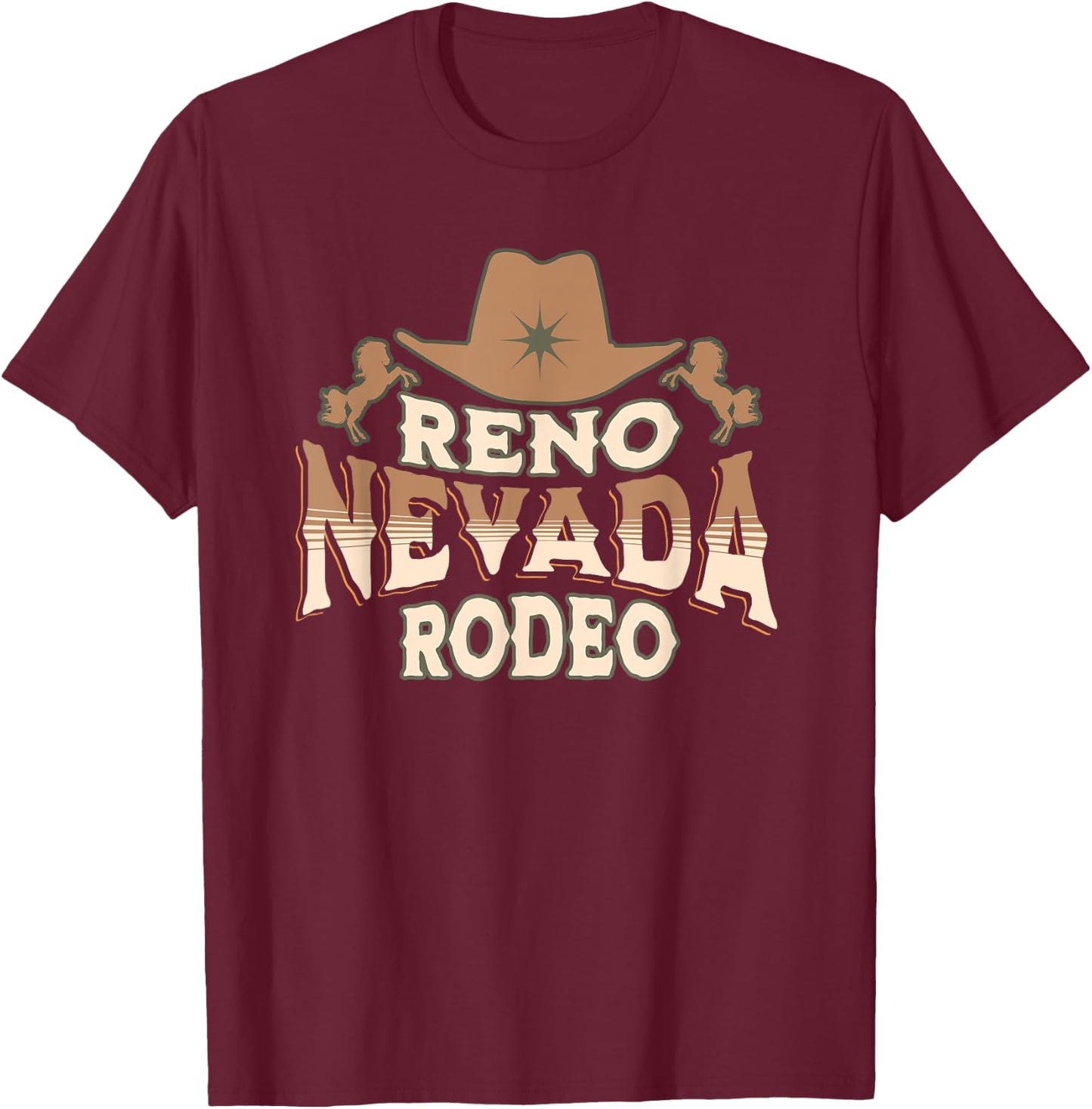 Reno Nevada Rodeo T-Shirt - T-Shirt | Maroon