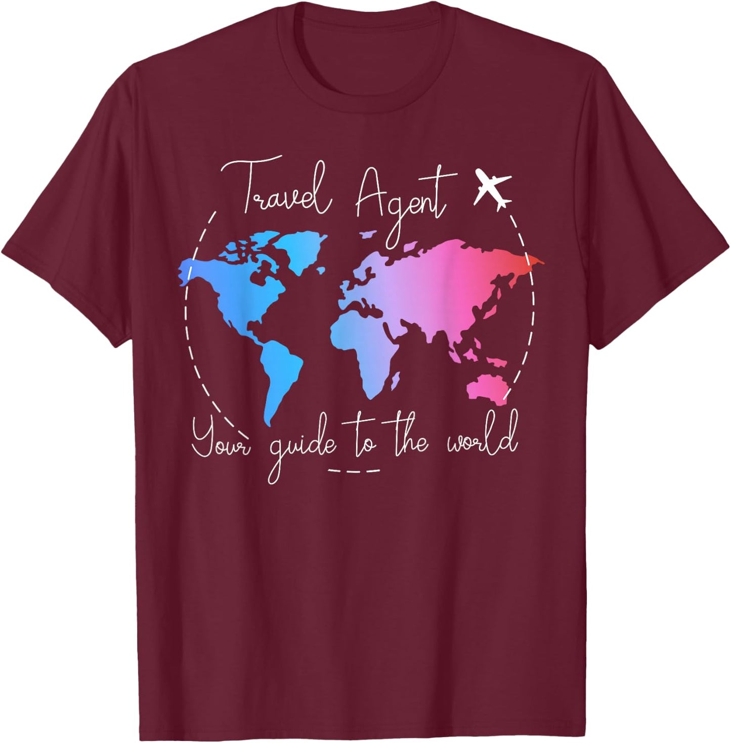 Your Guide To The World - Travel Agent T-Shirt - T-Shirt | Maroon