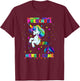 Look Out Preschool Here I Come Kids Mermicorn Unicorn T-Shirt - T-Shirt | Maroon
