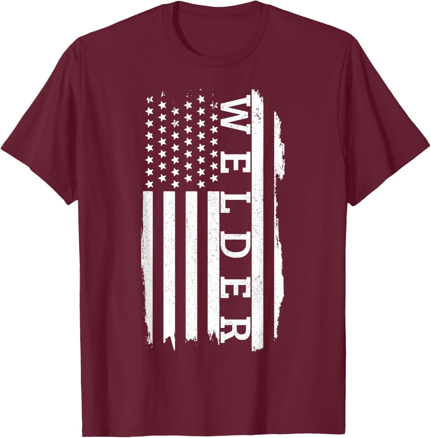 Patriotic Welder Gift American Flag USA 4th Of July Welding T-Shirt - T-Shirt | Maroon