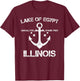 LAKE OF EGYPT ILLINOIS Funny Fishing Camping Summer Gift Men Women Girls Kids T-Shirt - T-Shirt | Maroon