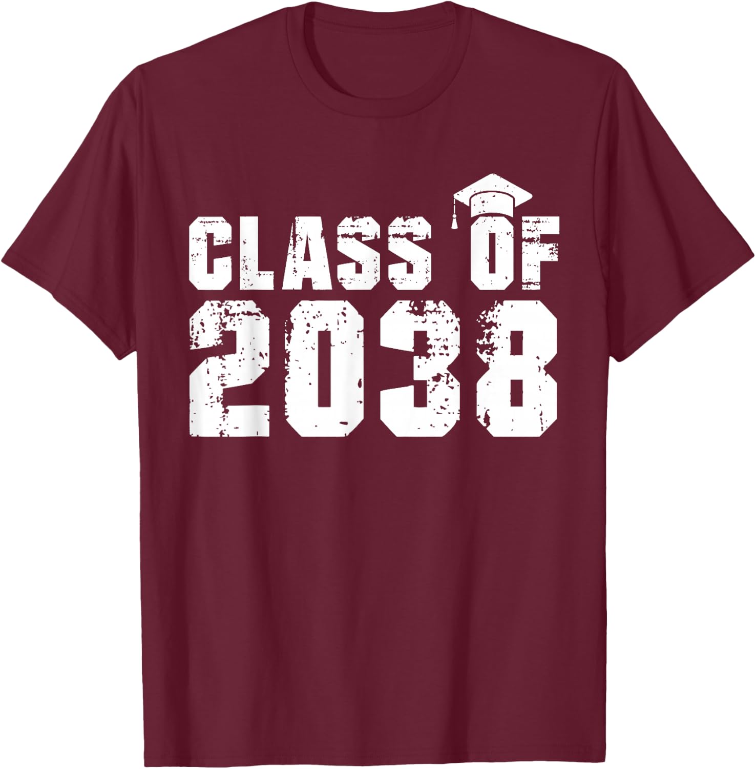 Vintage Class of 2038 Back to School Graduation 2038 T-Shirt - T-Shirt | Maroon
