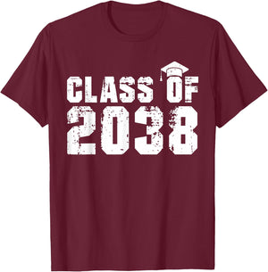Vintage Class of 2038 Back to School Graduation 2038 T-Shirt - T-Shirt | Maroon