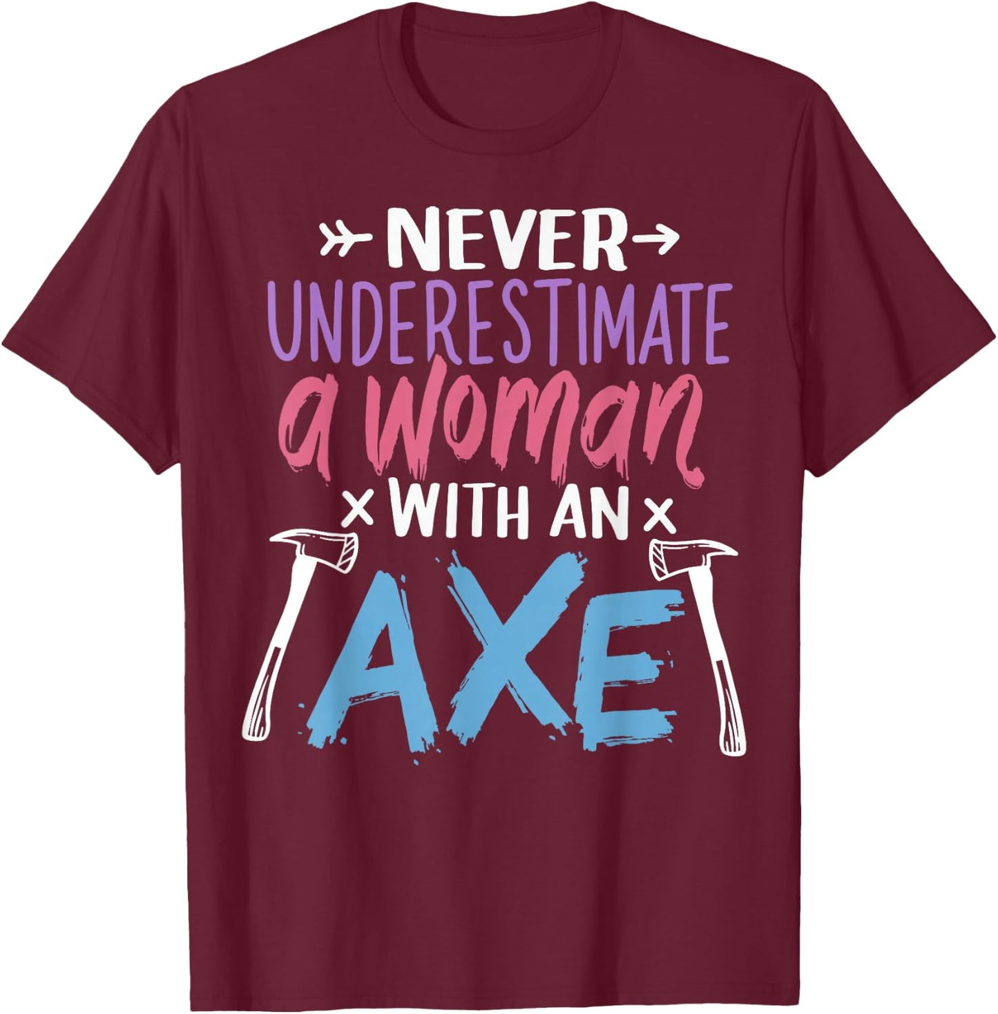Axe Throwing Lumberjack T-Shirt - T-Shirt | Maroon