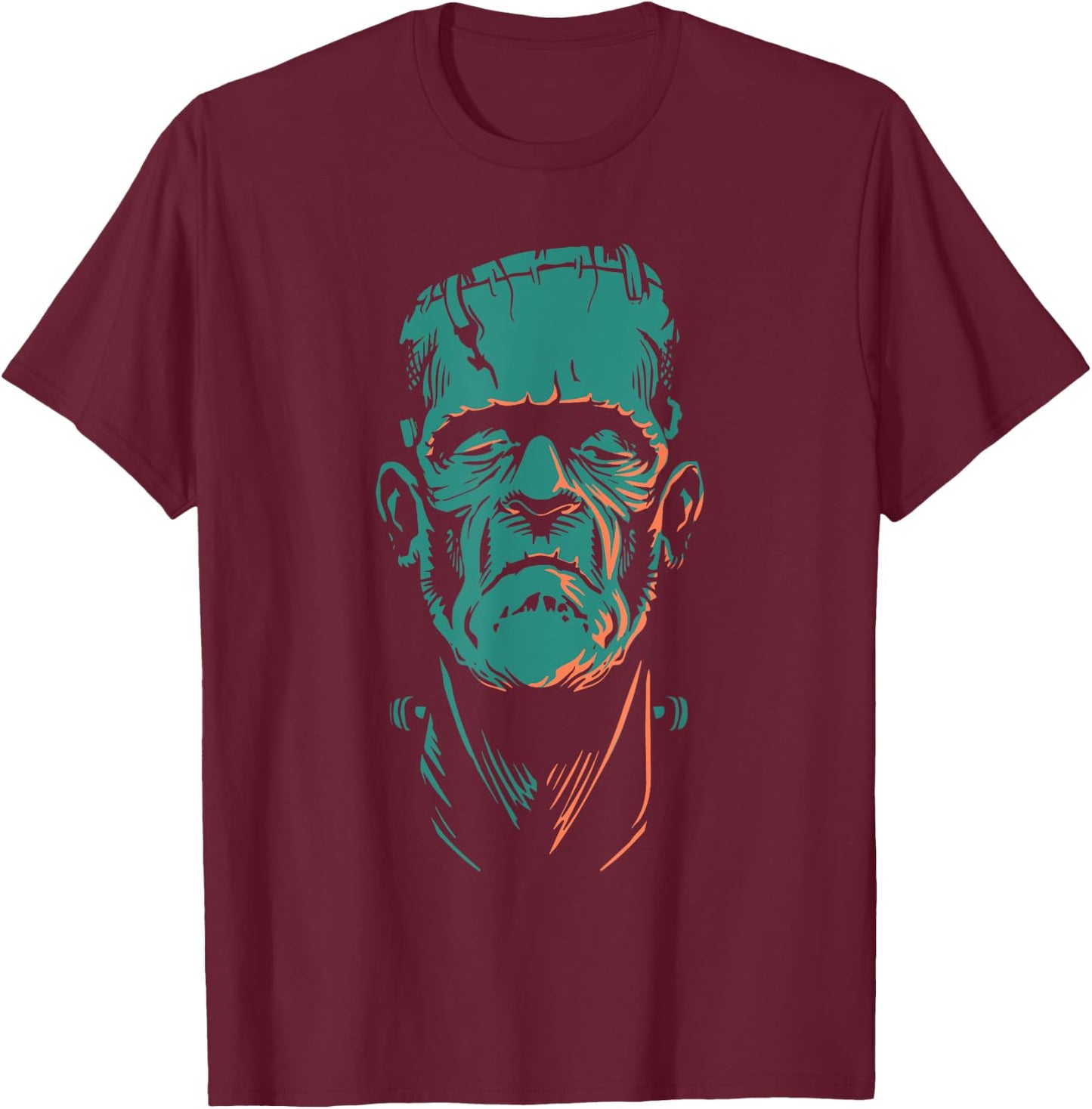 Frankenstein Monster Halloween Costume T-Shirt - T-Shirt | Maroon