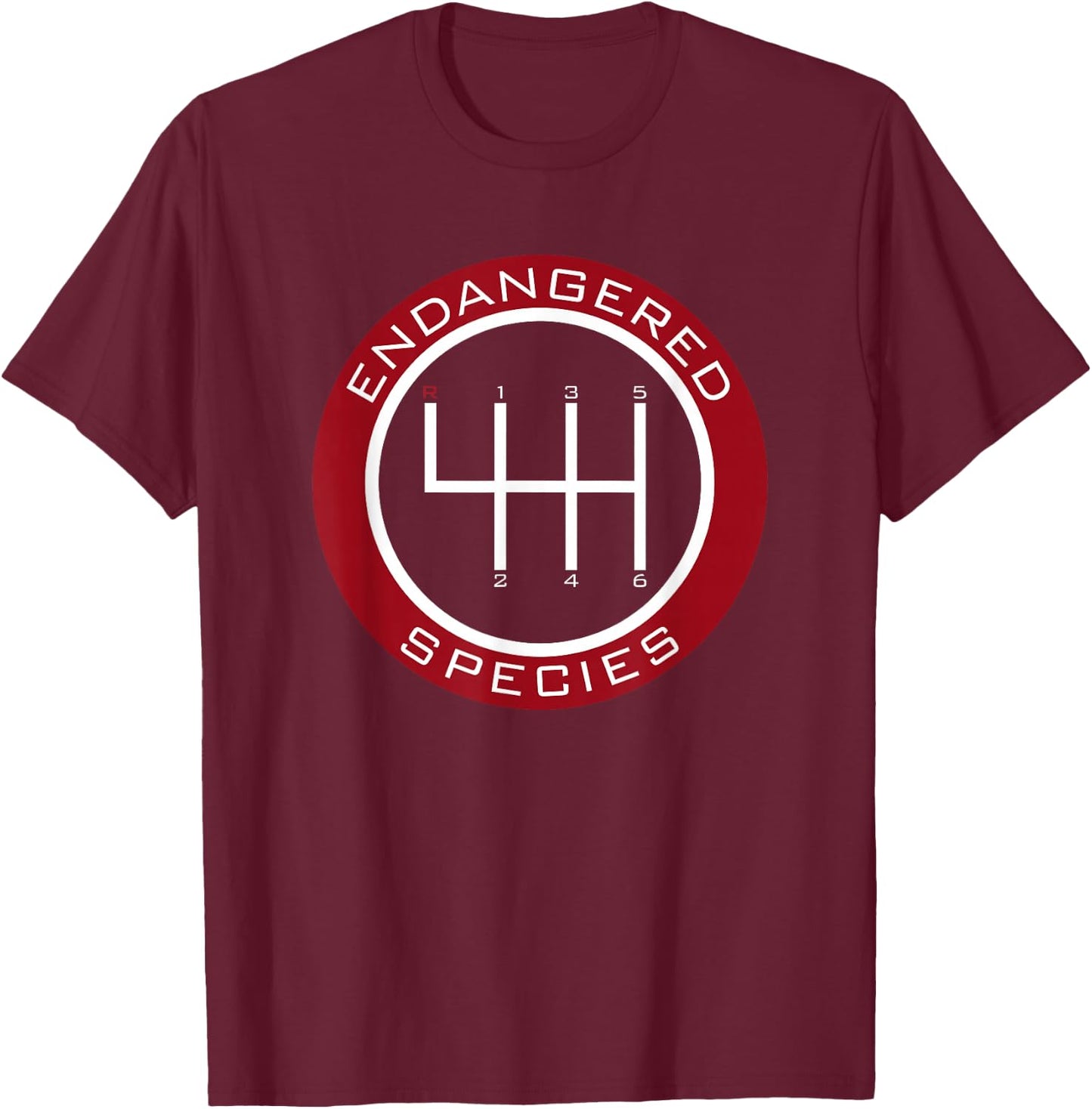 Car Guy, Mechanic, Endangered Species, Manual Shifter T-Shirt - T-Shirt | Maroon