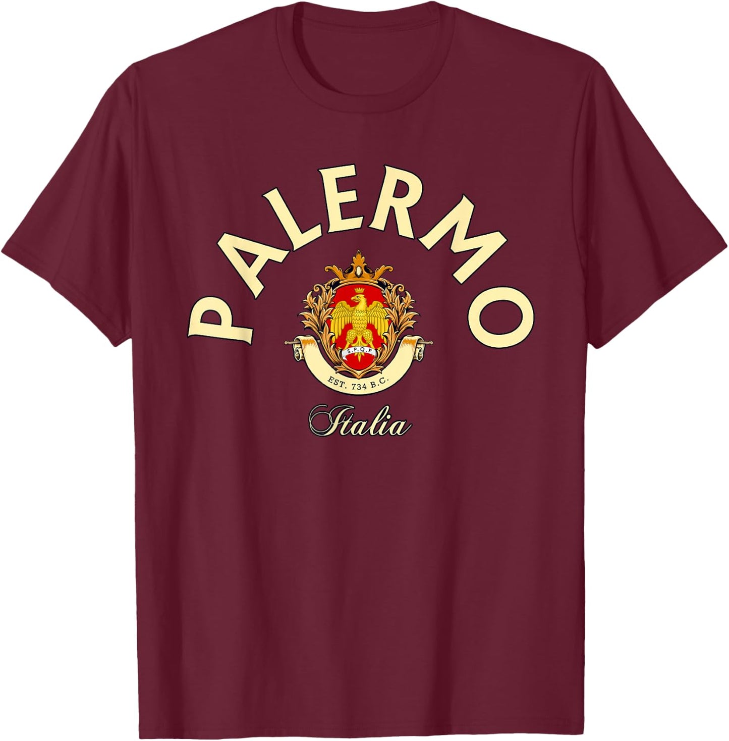 Palermo Italia vacation Palermo trip Palermo fan Palermo T-Shirt - T-Shirt | Maroon