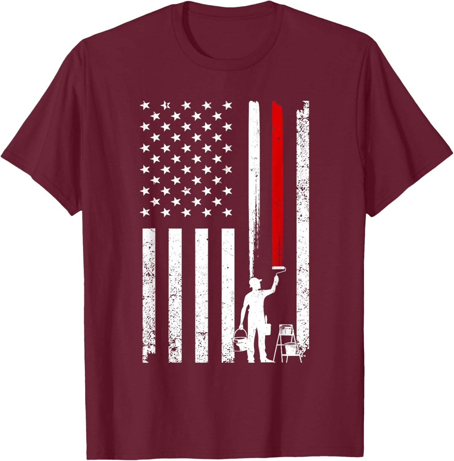 Cool Painter Art Women Painting Job House Painter T-Shirt - T-Shirt | Maroon