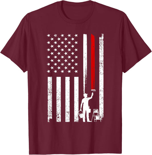 Cool Painter Art Women Painting Job House Painter T-Shirt - T-Shirt | Maroon