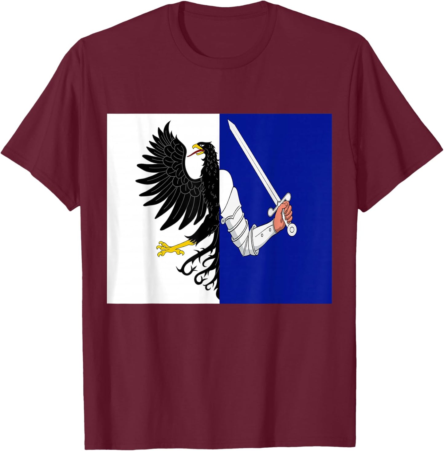 Flag of Connacht Ireland Irish T-Shirt - T-Shirt | Maroon