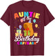 Auntie Of The Birthday Capybara Family Party T-Shirt - T-Shirt | Maroon