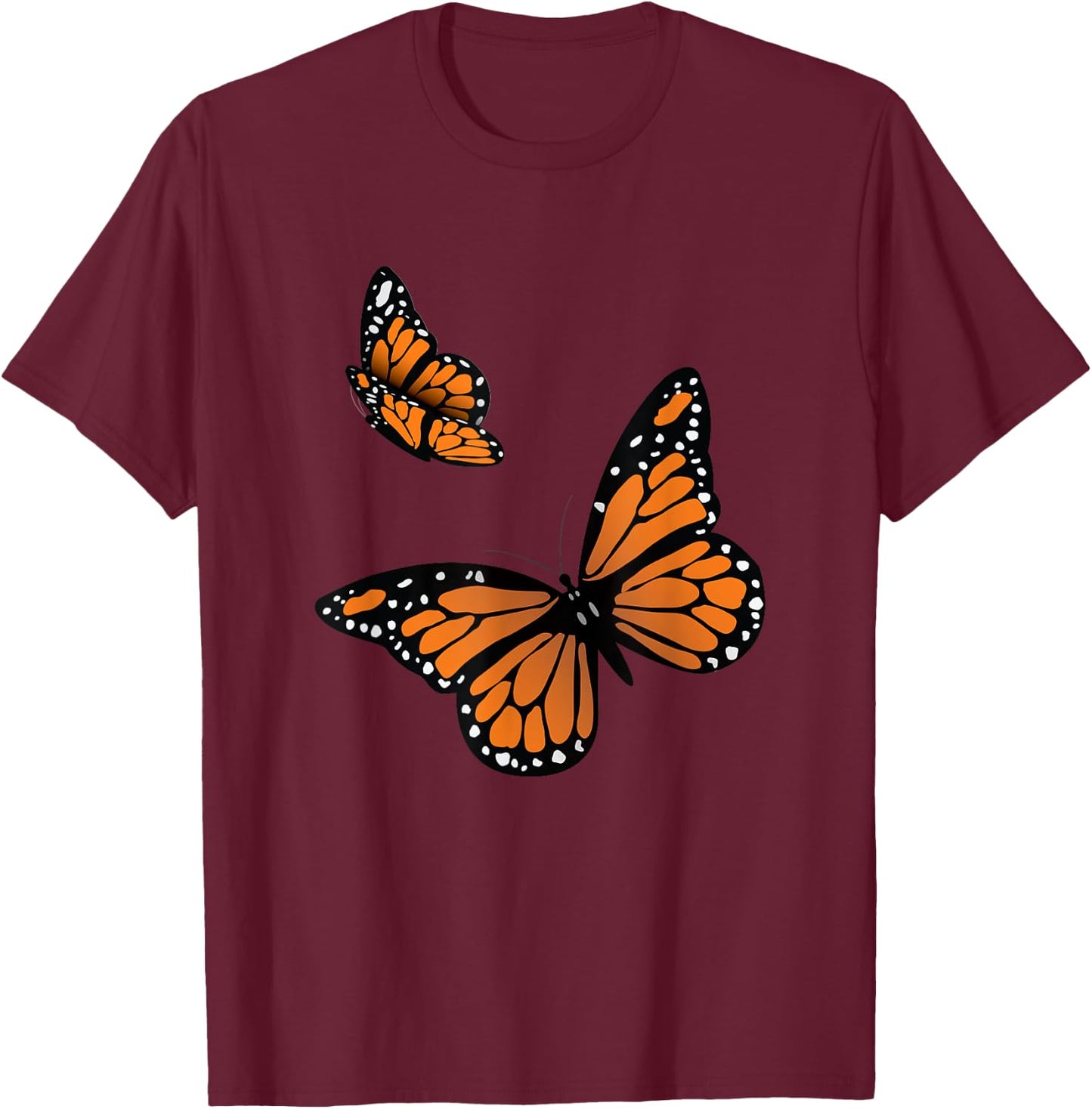 Monarch Butterfly T-Shirt - T-Shirt | Maroon